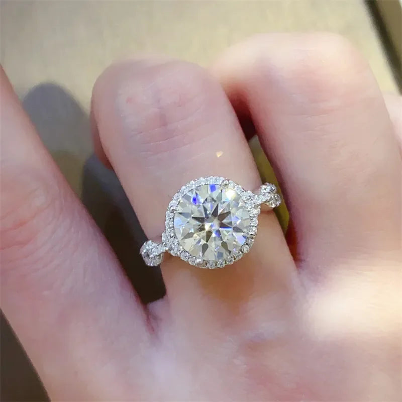 3 Carat 925 Sterling Silver Moissanite Ring - VAleG