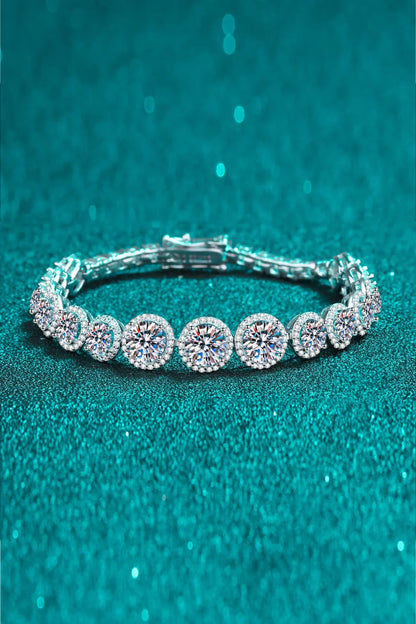 925 Sterling Silver 10.4 Carat Moissanite Bracelet - VAleG