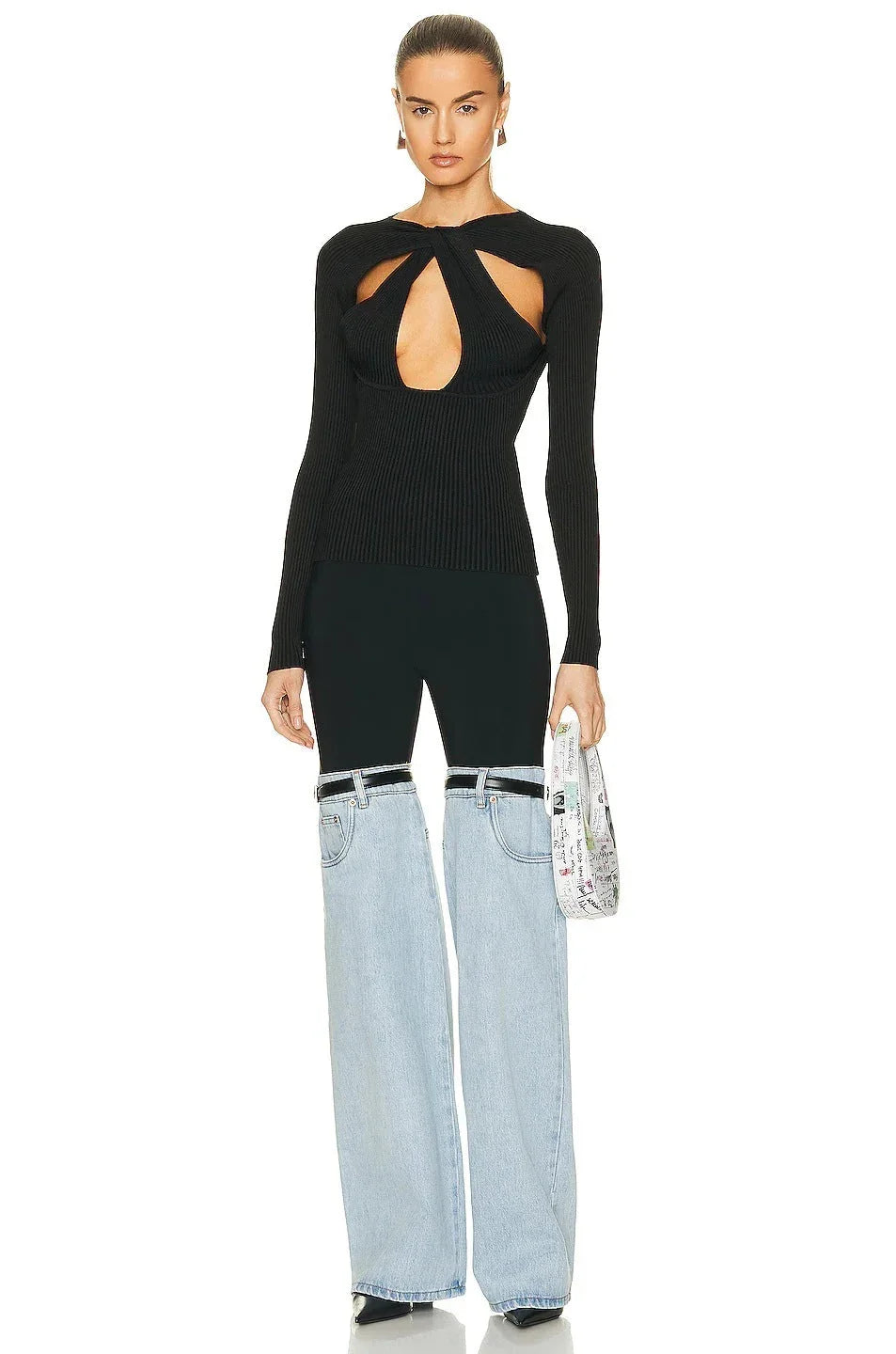High Waist Straight Wide Leg Senior Personality Chic Pants For Women - VAleG