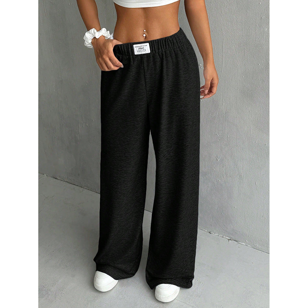 Comodi pantaloni larghi a vita alta a gamba larga