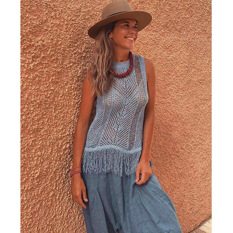 Vest Beach Holiday Sunscreen Blouse Woman - VAleG