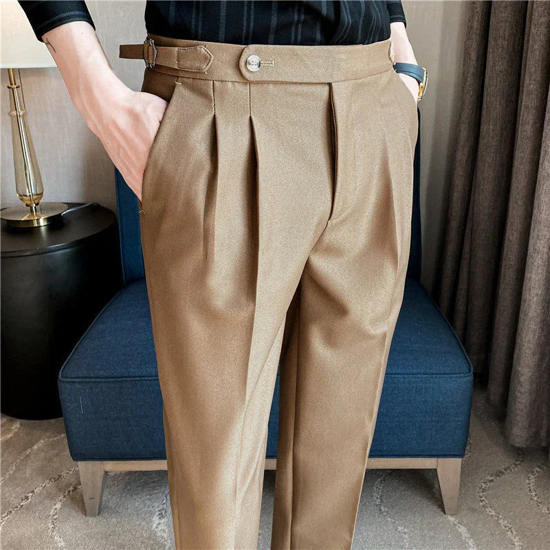 Thin Draping Belt Casual Pants Trendy Men's Suit Pants - VAleG