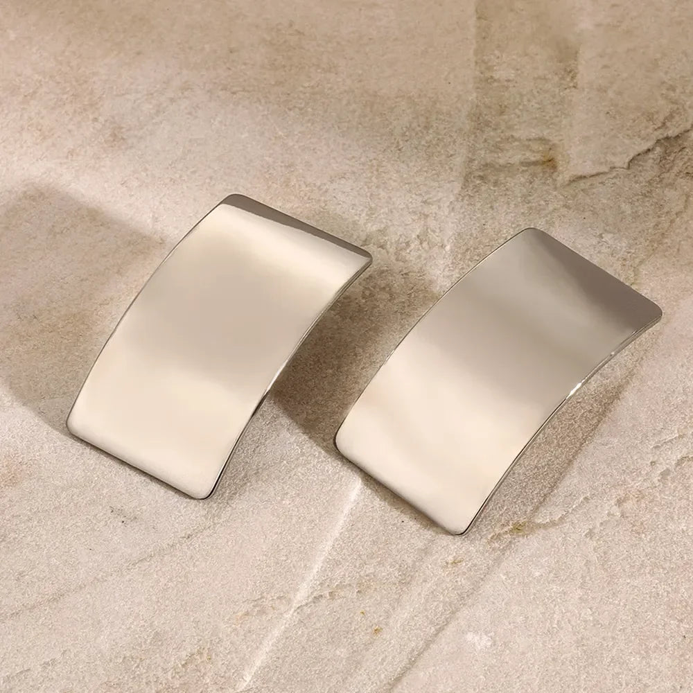 Stainless Steel Rectangle Earring - VAleG