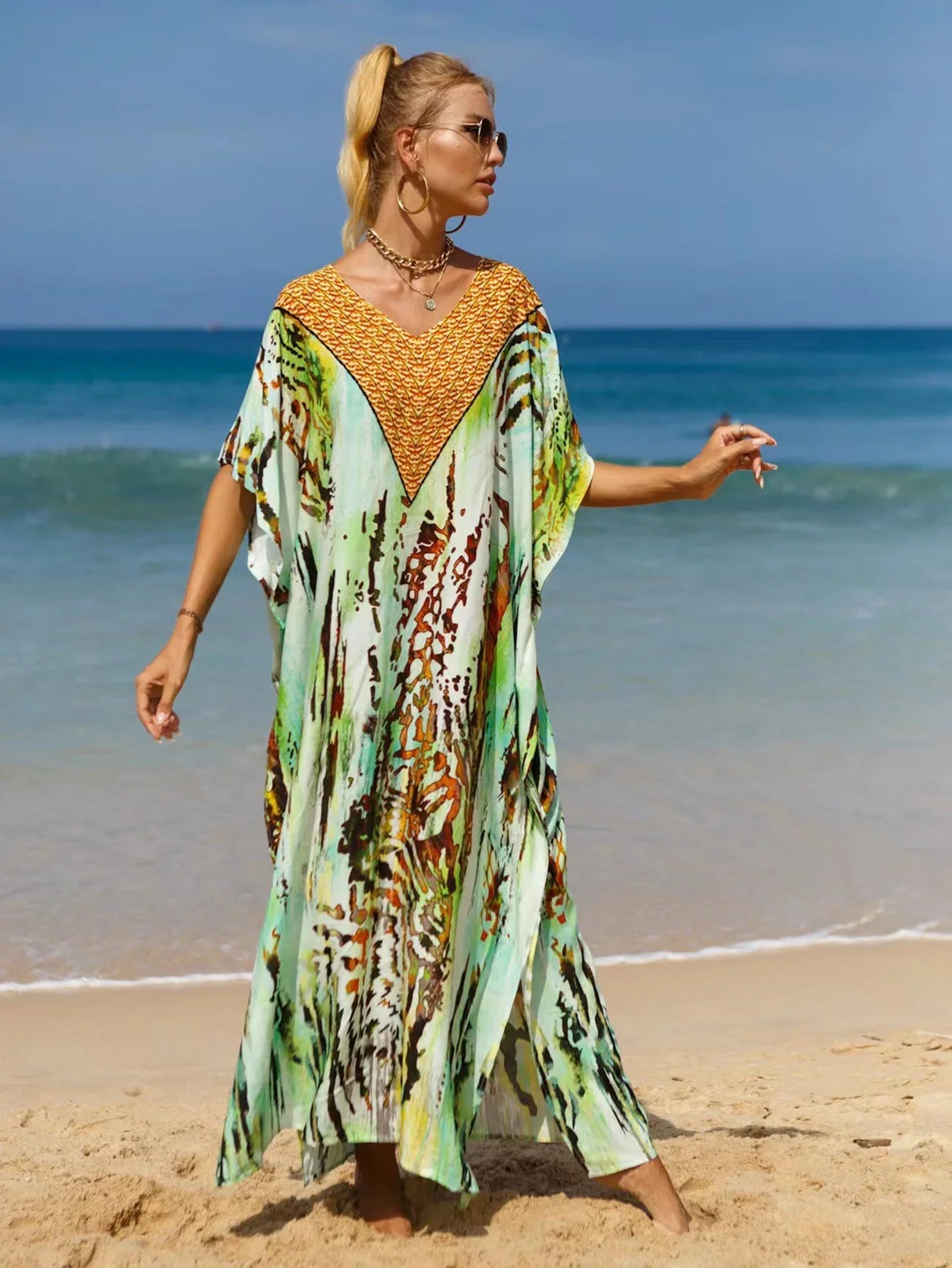 19 Colors Beach Cover-up Bohemian Beach Dress Plus Size - VAleG