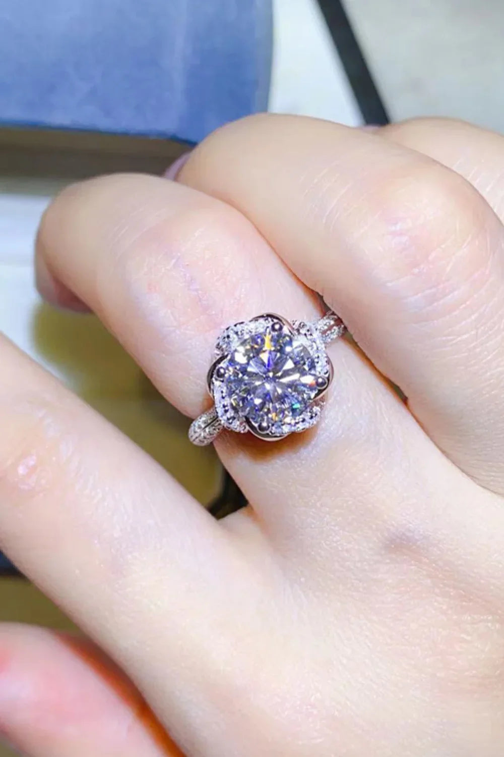 2 Carat Moissanite 925 Sterling Silver Ring - VAleG