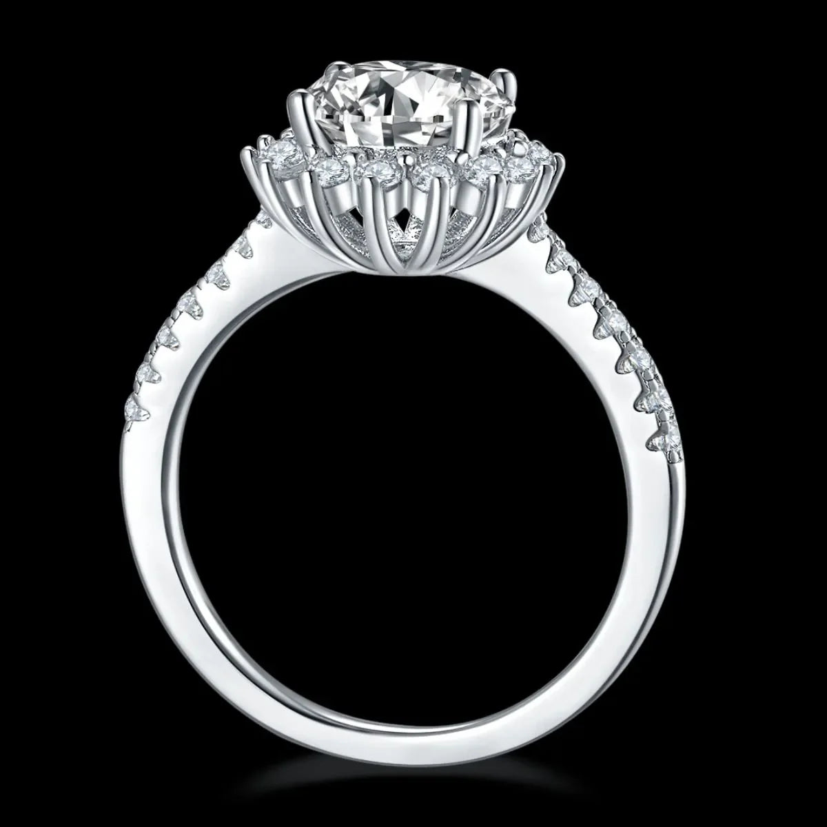 2 Carat Moissanite 925 Sterling Silver Ring - VAleG