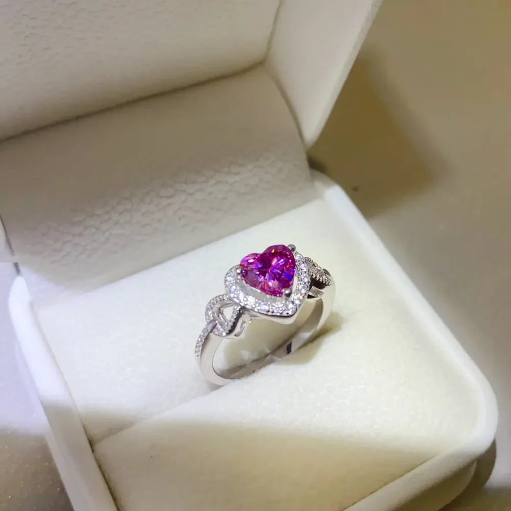 1 Carat Moissanite 925 Sterling Silver Ring - VAleG