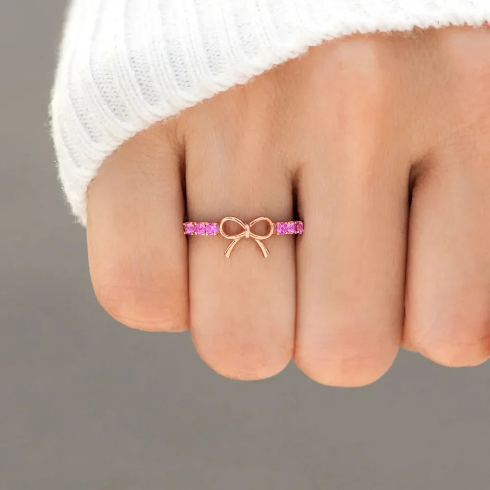 925 Sterling Silver Bow Ring - VAleG