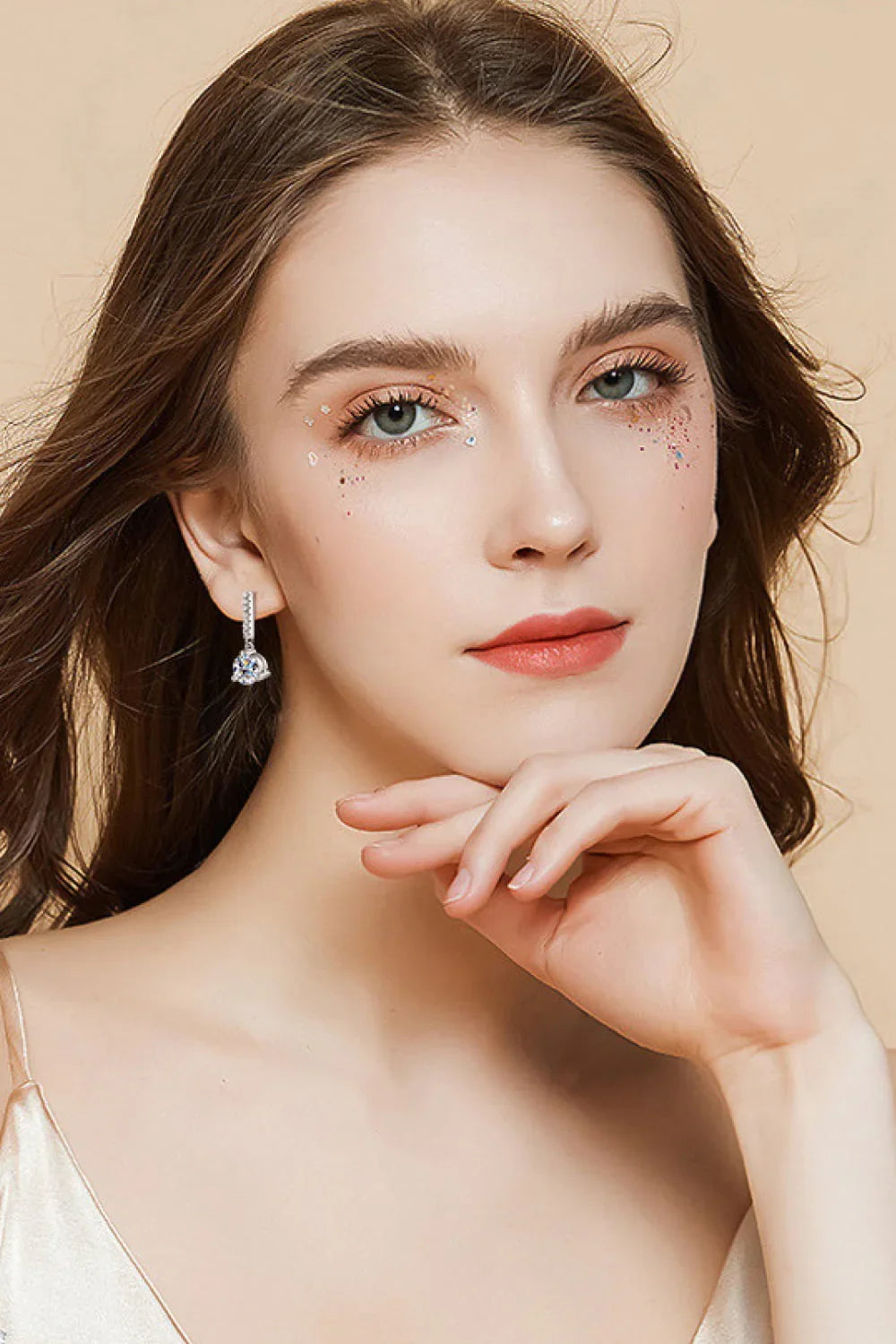 2 Carat Moissanite 925 Sterling Silver Drop Earrings - VAleG