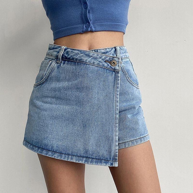 Anti-exposure Irregular Denim Skirt - VAleG