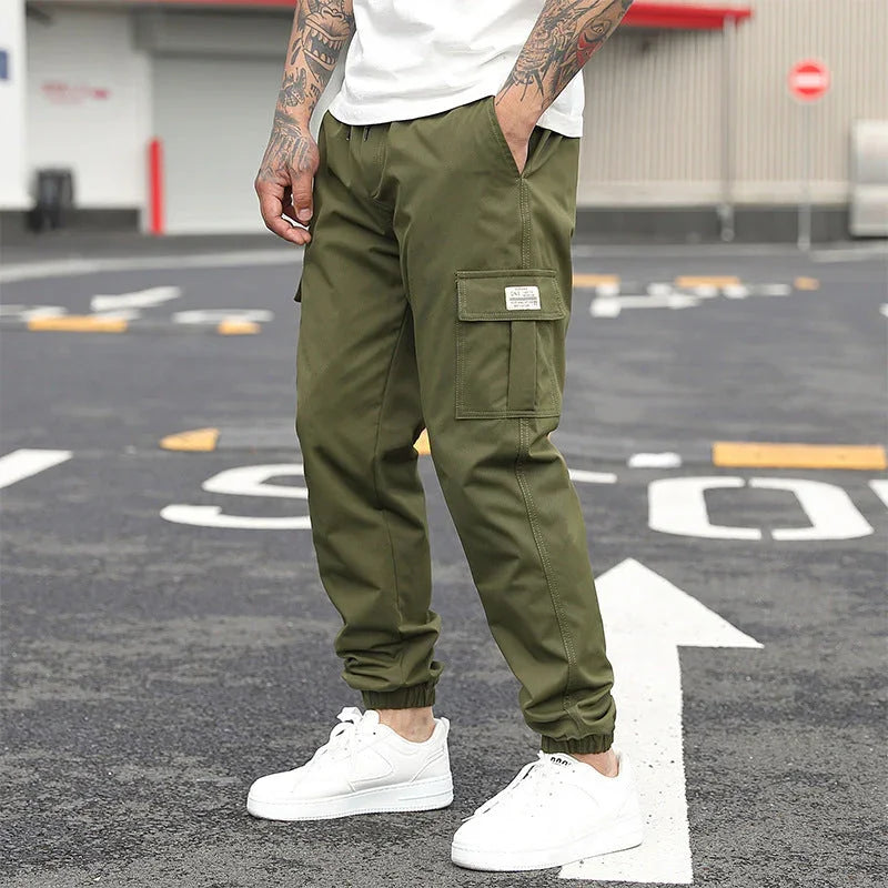 Men's Overalls Loose Casual Cropped Pants - VAleG