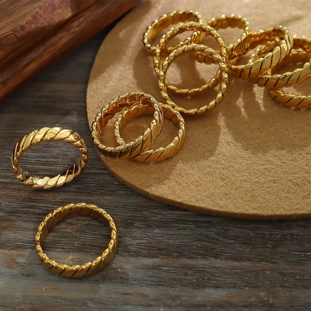 Titanium Steel Gold-Plated Ring - VAleG