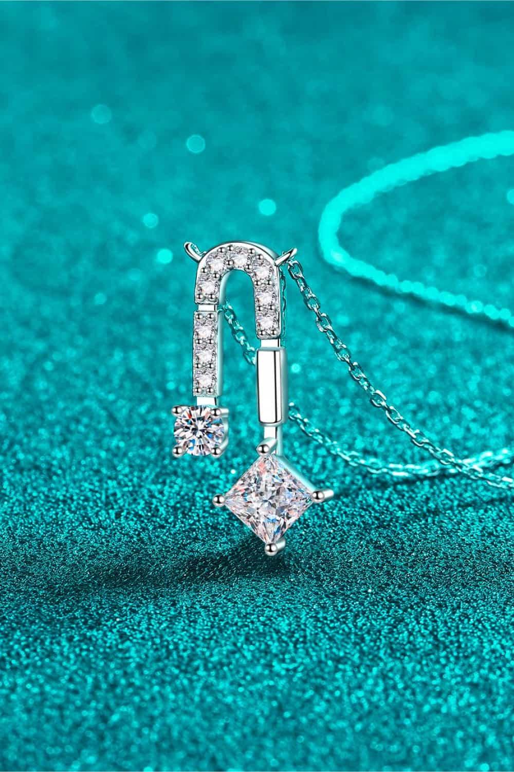 1.3 Carat Moissanite 925 Sterling Silver Necklace - VAleG