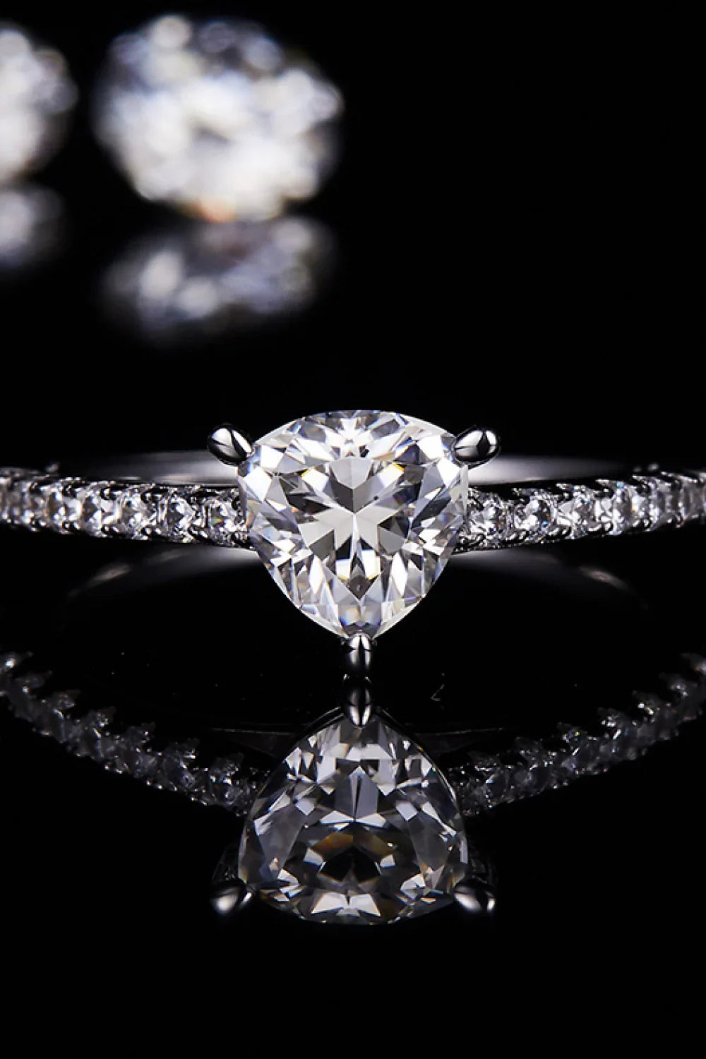 1 Carat Moissanite Triangle 925 Sterling Silver Ring - VAleG