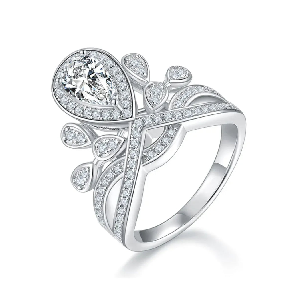 1 Carat Moissanite 925 Sterling Silver Ring - VAleG