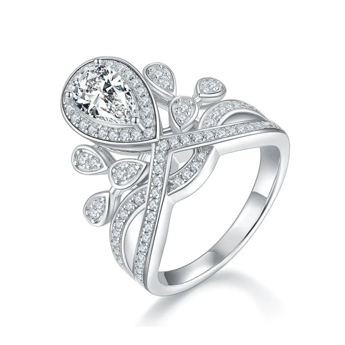 1 Carat Moissanite 925 Sterling Silver Ring - VAleG