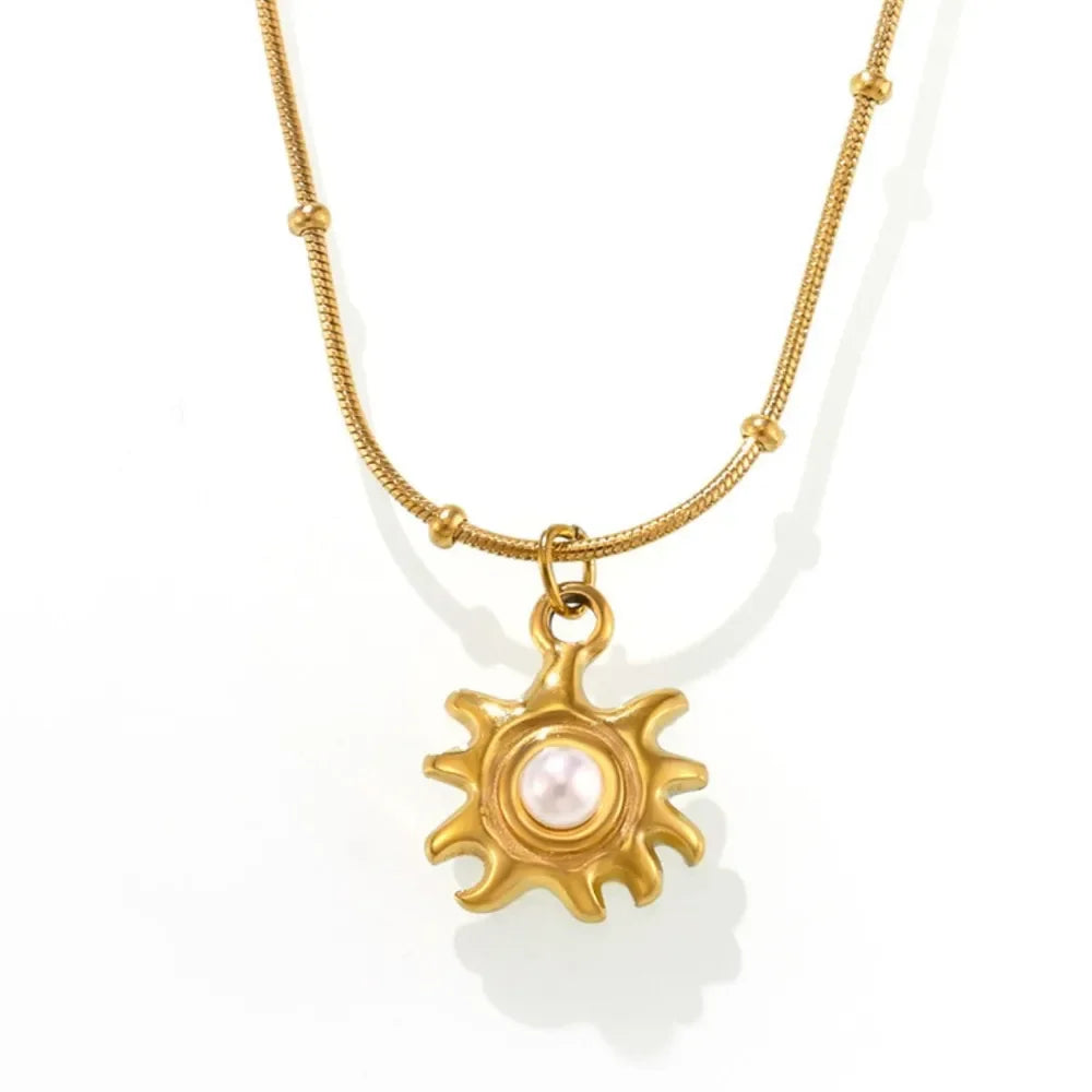 18K Gold-Plated Shell Pearl Necklace - VAleG