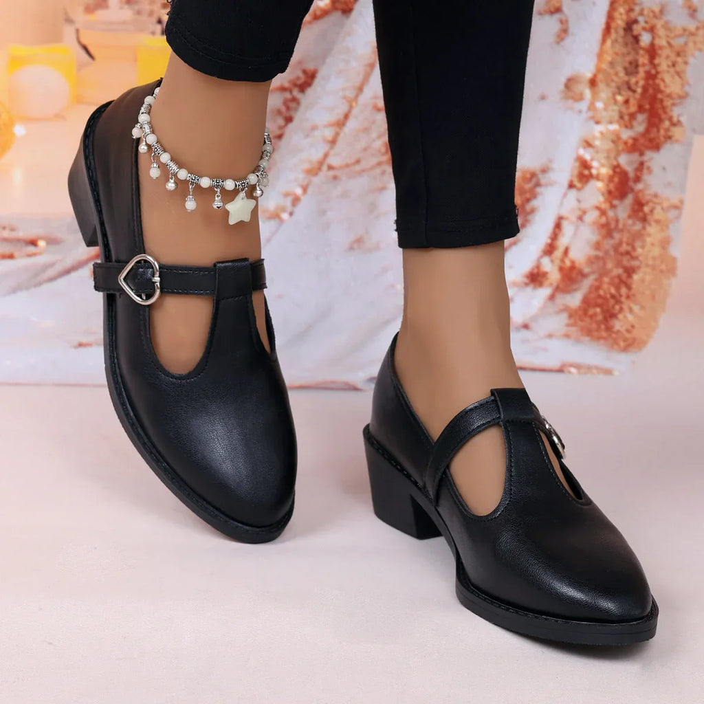 Women's Vintage Mary Jane Leather Shoes - VAleG