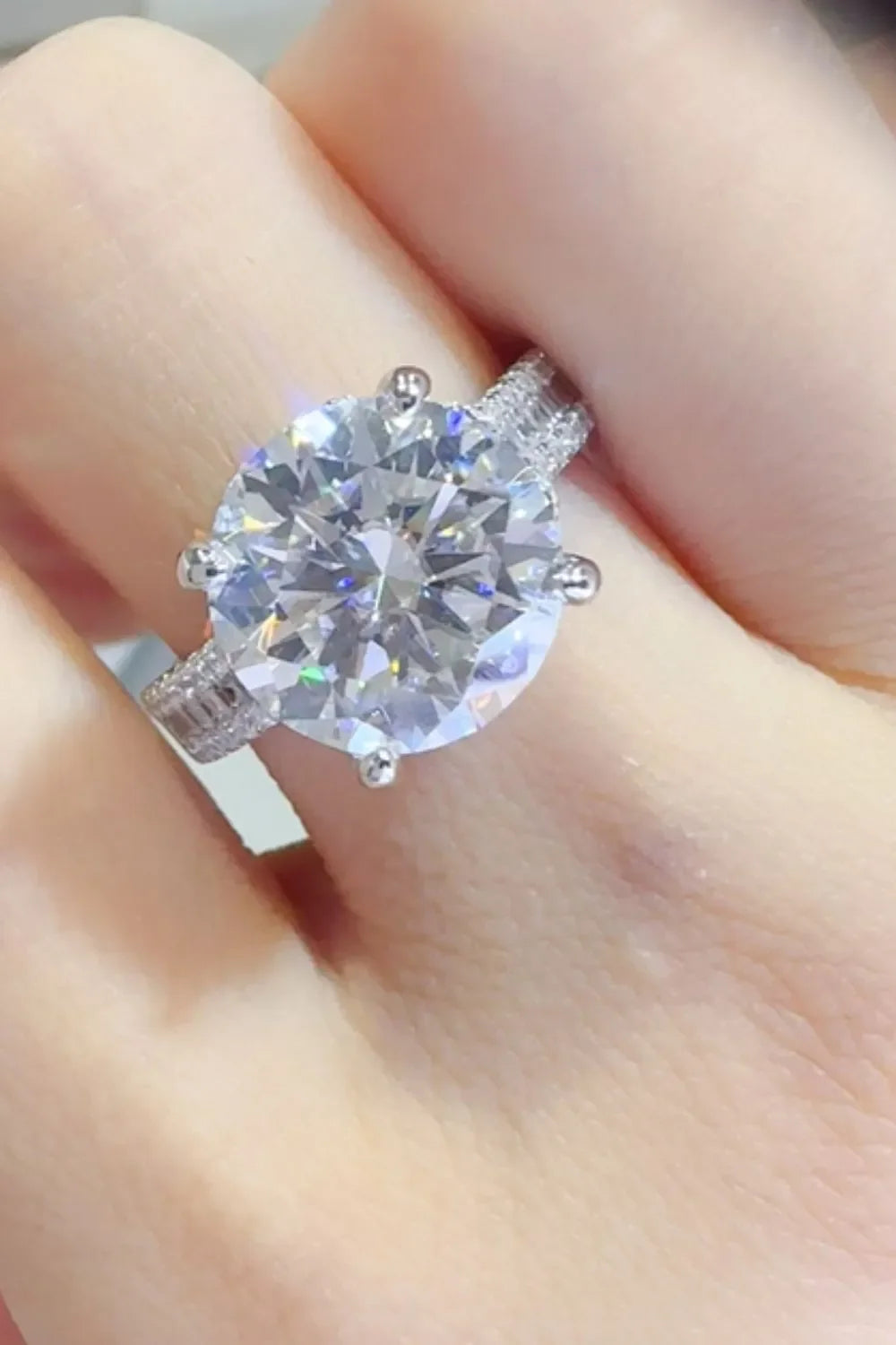 5 Carat Moissanite 925 Sterling Silver Ring - VAleG