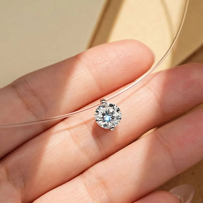 1 Carat Moissanite 925 Sterling Silver Necklace - VAleG