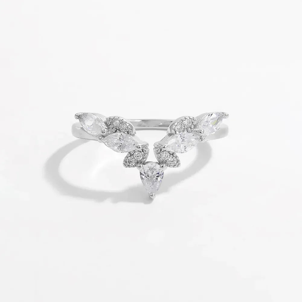 Inlaid Zircon 925 Sterling Silver Ring - VAleG