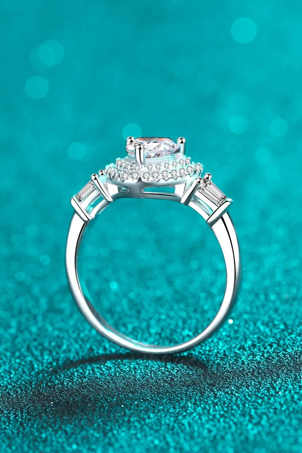 1 Carat Moissanite 925 Sterling Silver Heart Ring - VAleG