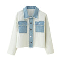 Knitted Stitching Jeans Cardigan Jacket - VAleG