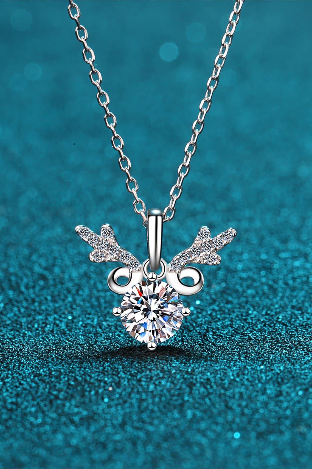 1 Carat Moissanite 925 Sterling Silver Necklace - VAleG