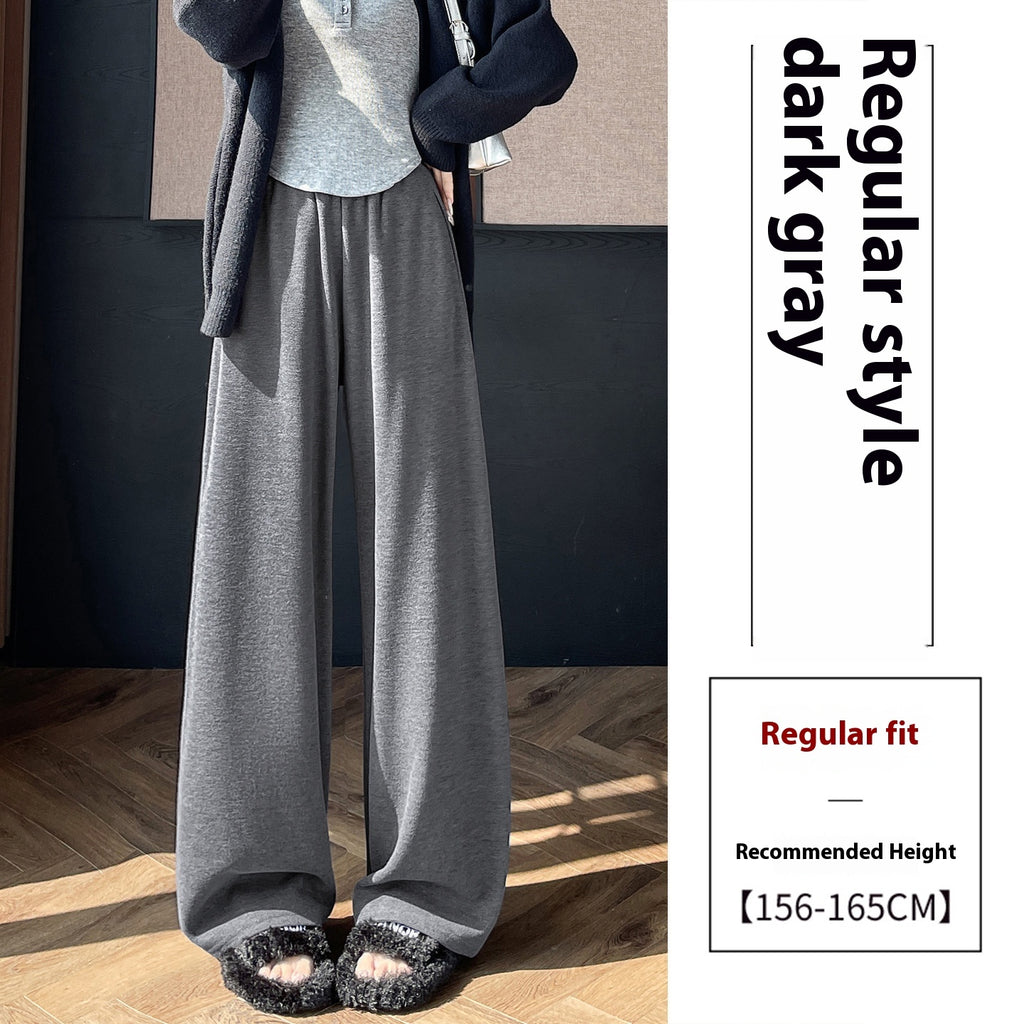 Pantaloni stretti a gamba larga con piccolo effetto drappeggio