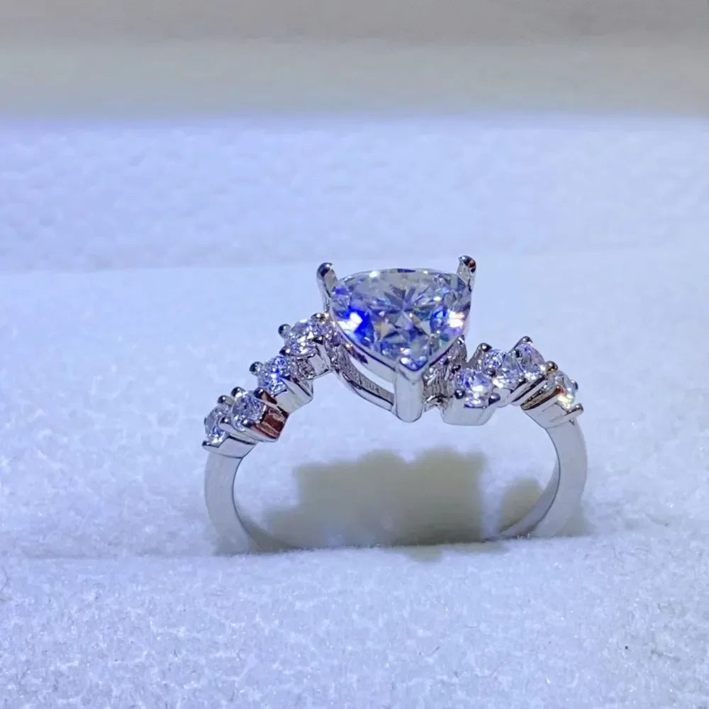 1 Carat Moissanite 925 Sterling Silver Ring - VAleG