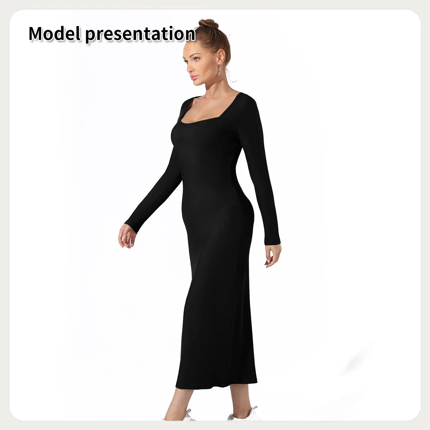 Women's Fashion Simple Solid Color Dress - VAleG