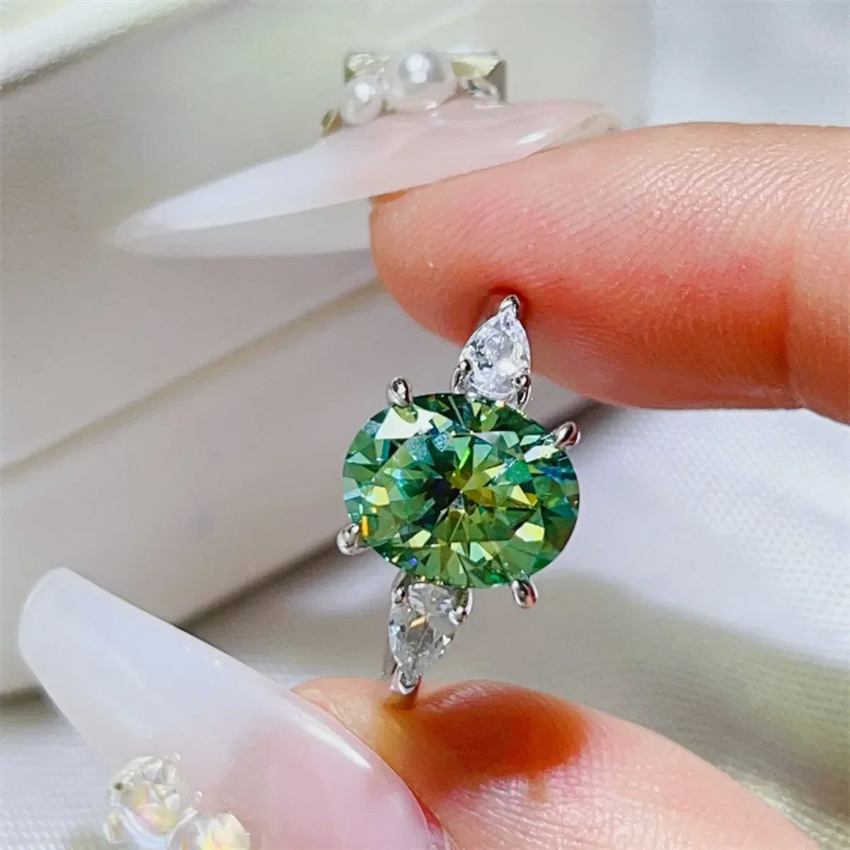 3 Carat Moissanite 925 Sterling Silver Ring - VAleG