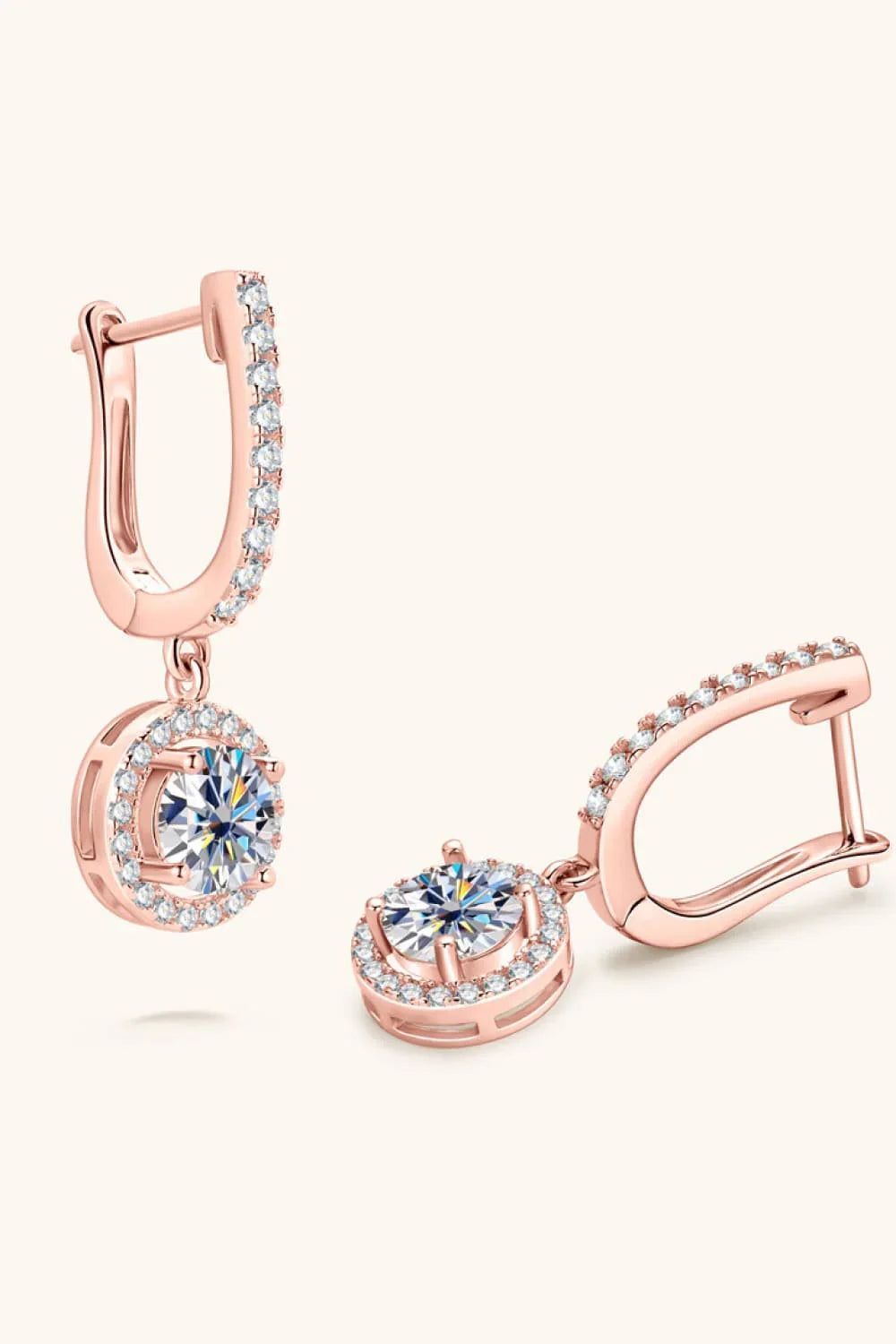 2 Carat Moissanite 925 Sterling Silver Drop Earrings - VAleG