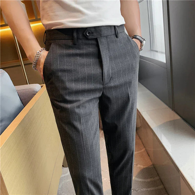 Thin Men's Slim Fit Suit Pants Fashion - VAleG