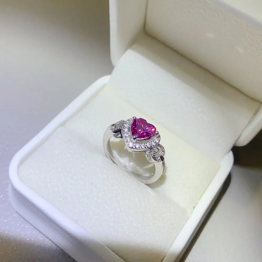 1 Carat Moissanite 925 Sterling Silver Ring - VAleG
