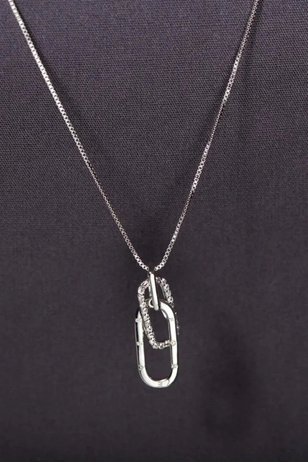 925 Sterling Silver Inland Zircon Necklace - VAleG