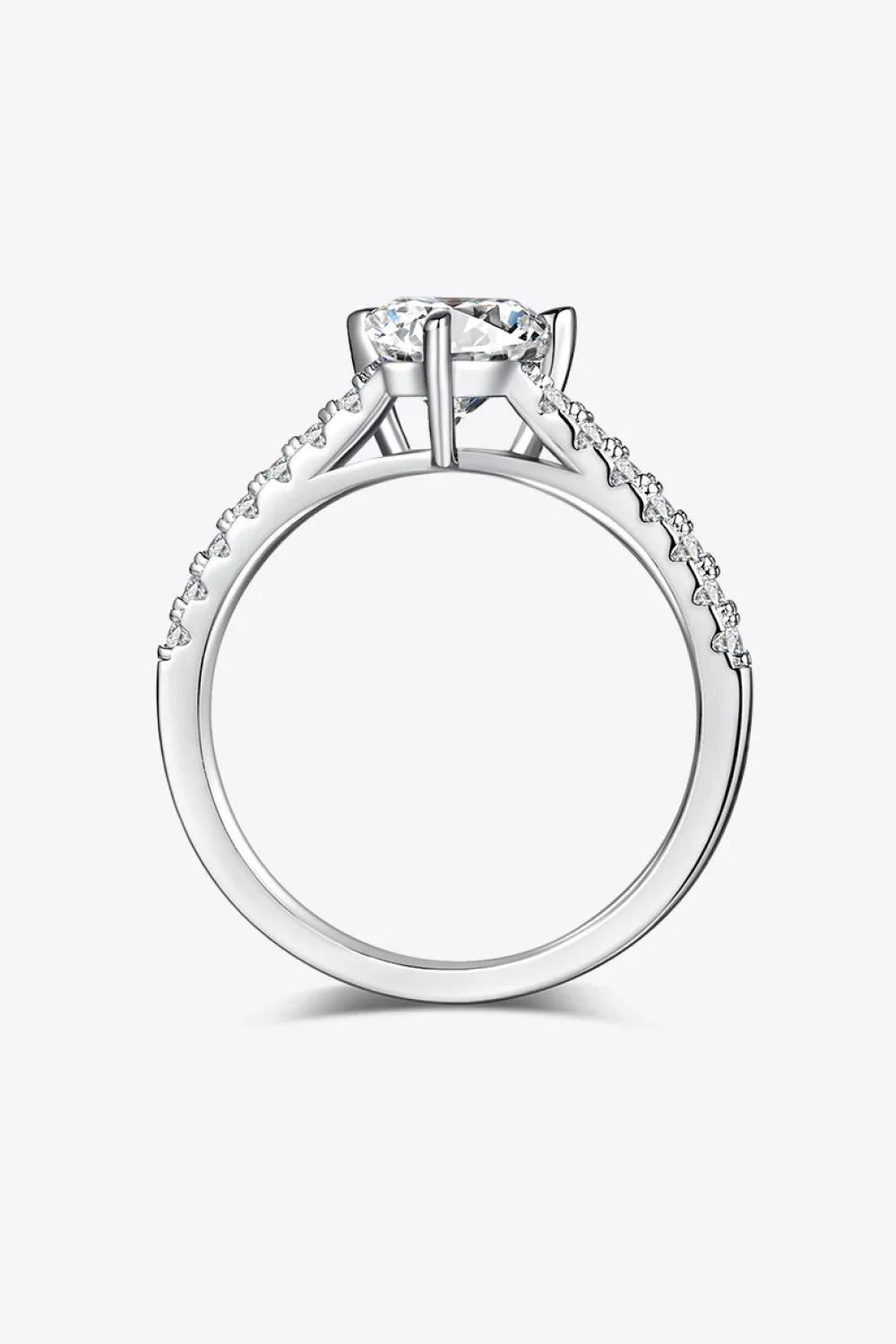 1 Carat Moissanite Triangle 925 Sterling Silver Ring - VAleG