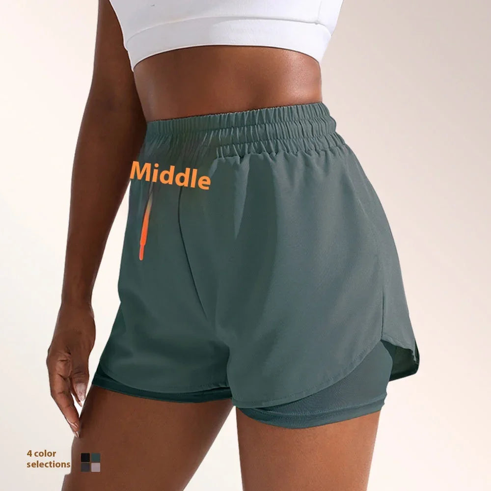 Anti-exposure Drawstring Three-point Fitness Sports Pants - VAleG
