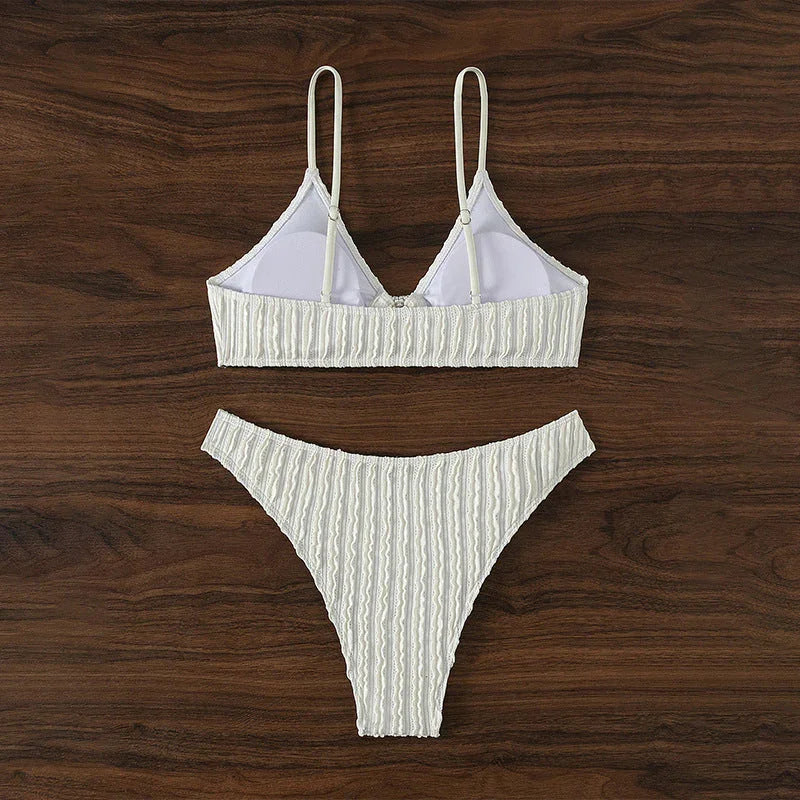 Women's V-neck Beach Split Swimsuit - VAleG