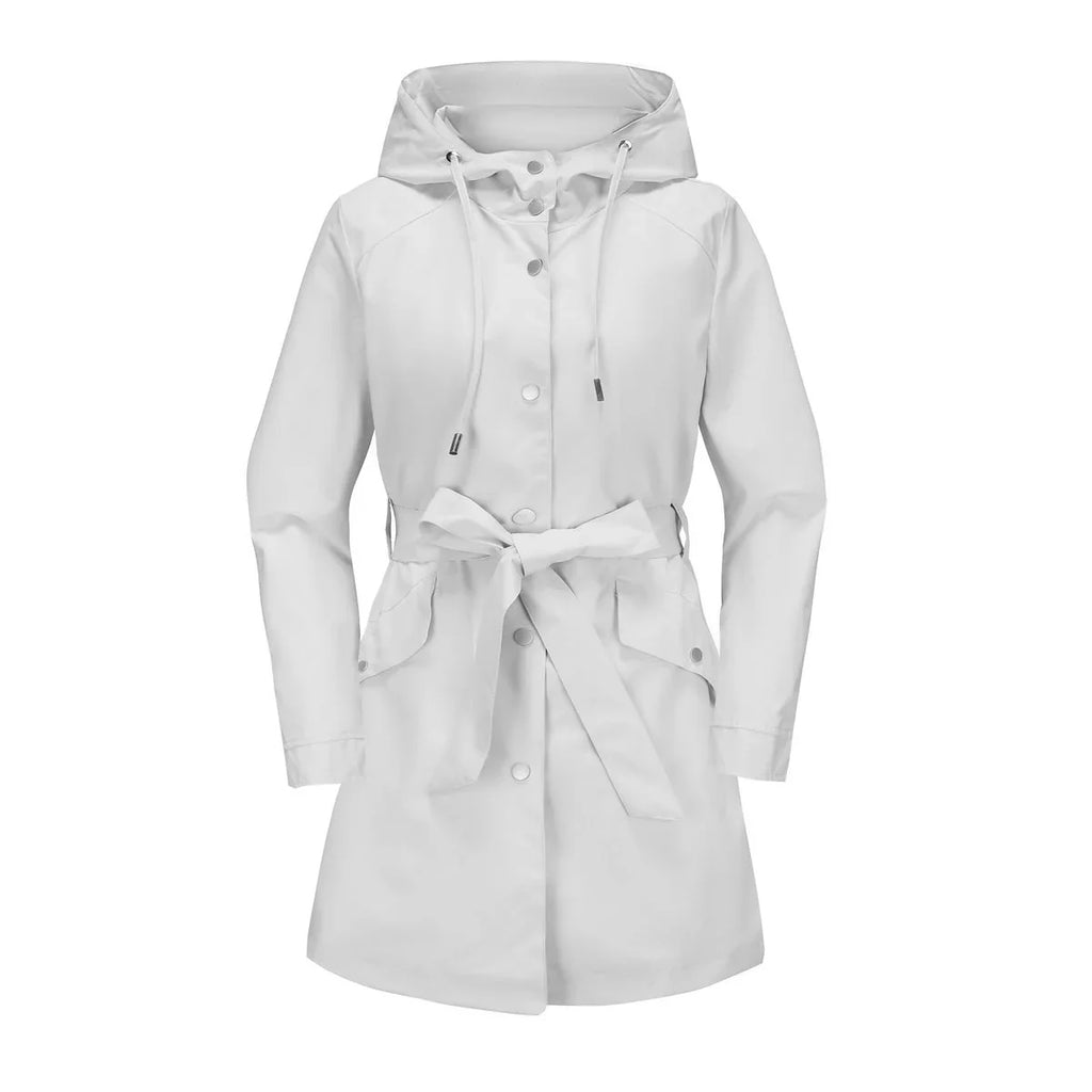 Spring And Autumn New Hooded Waterproof Coat Containing Belt Thin - VAleG