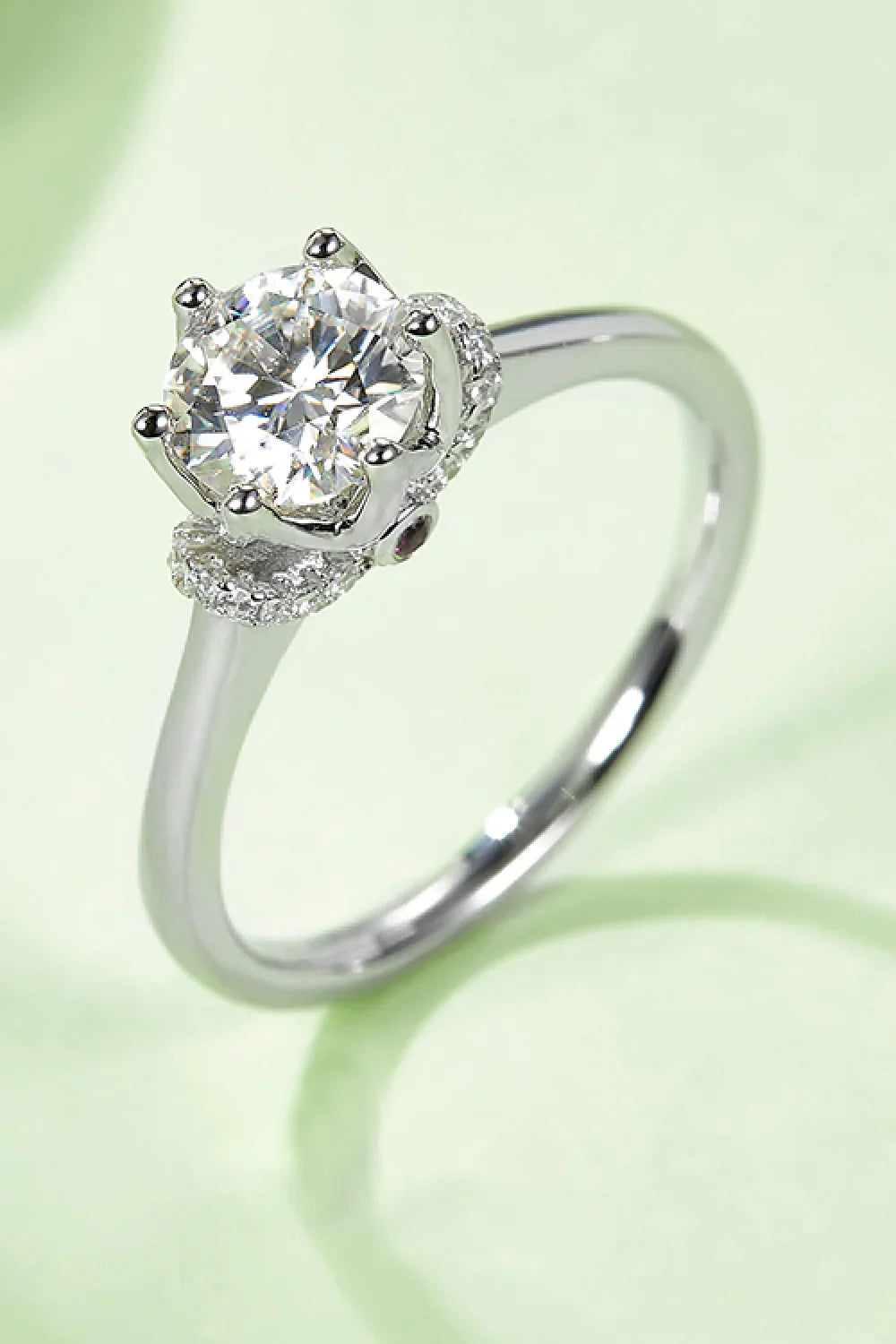 1 Carat Moissanite 925 Sterling Silver Ring - VAleG