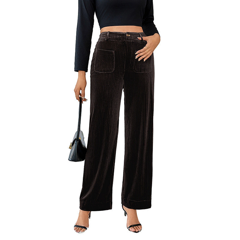 Pantaloni casual a gamba dritta