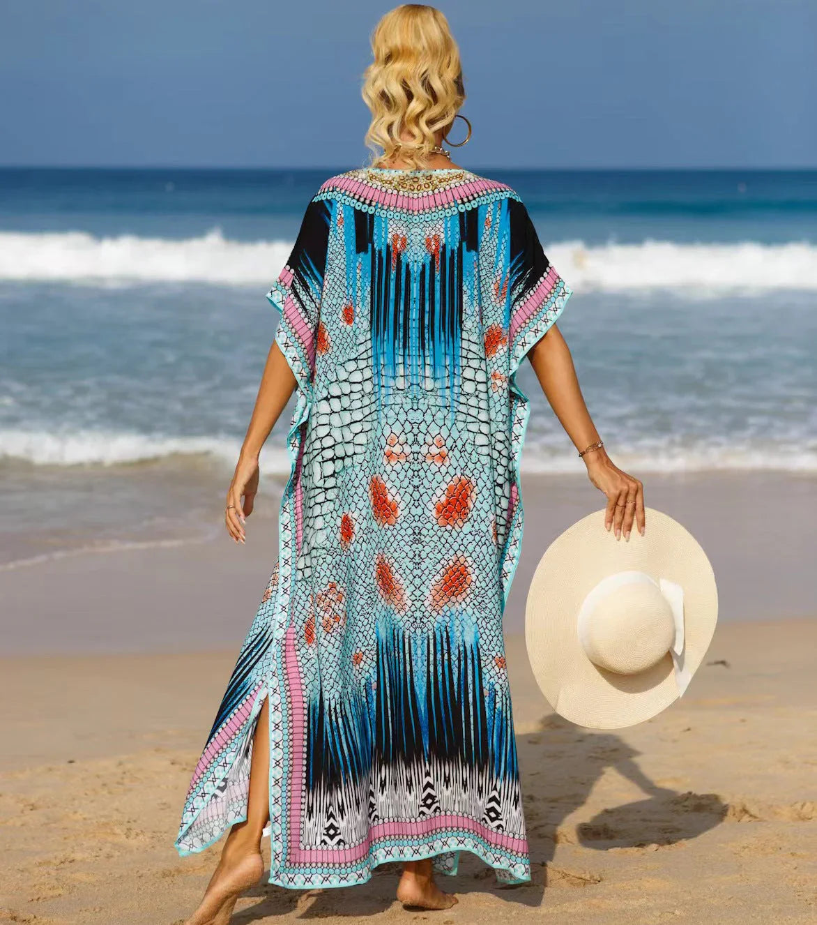 19 Colors Beach Cover-up Bohemian Beach Dress Plus Size - VAleG