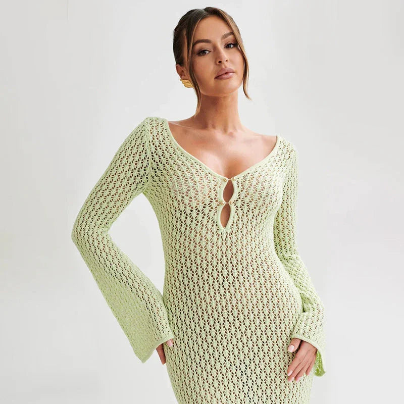 New Beach Dress Women's Solid Color - VAleG