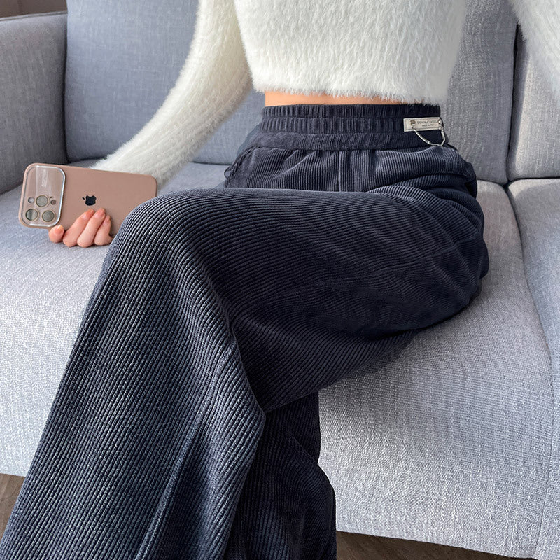 Pantaloni della tuta casual dritti con mop cadente