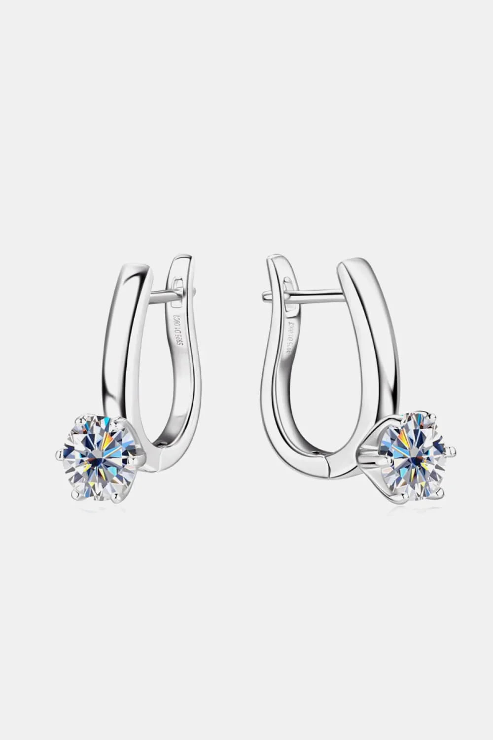 2 Carat Moissanite 925 Sterling Silver Earrings - VAleG