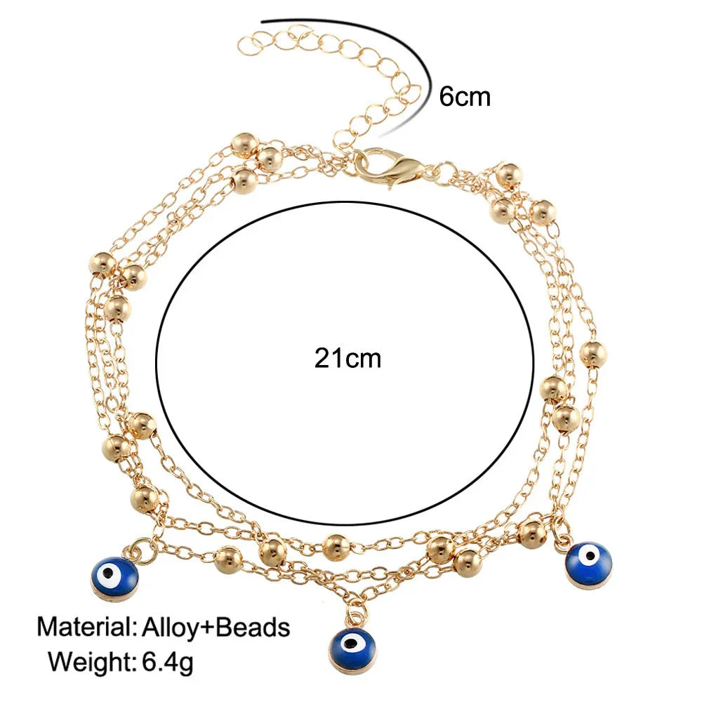 Foot jewelry bead chain beach anklet - VAleG