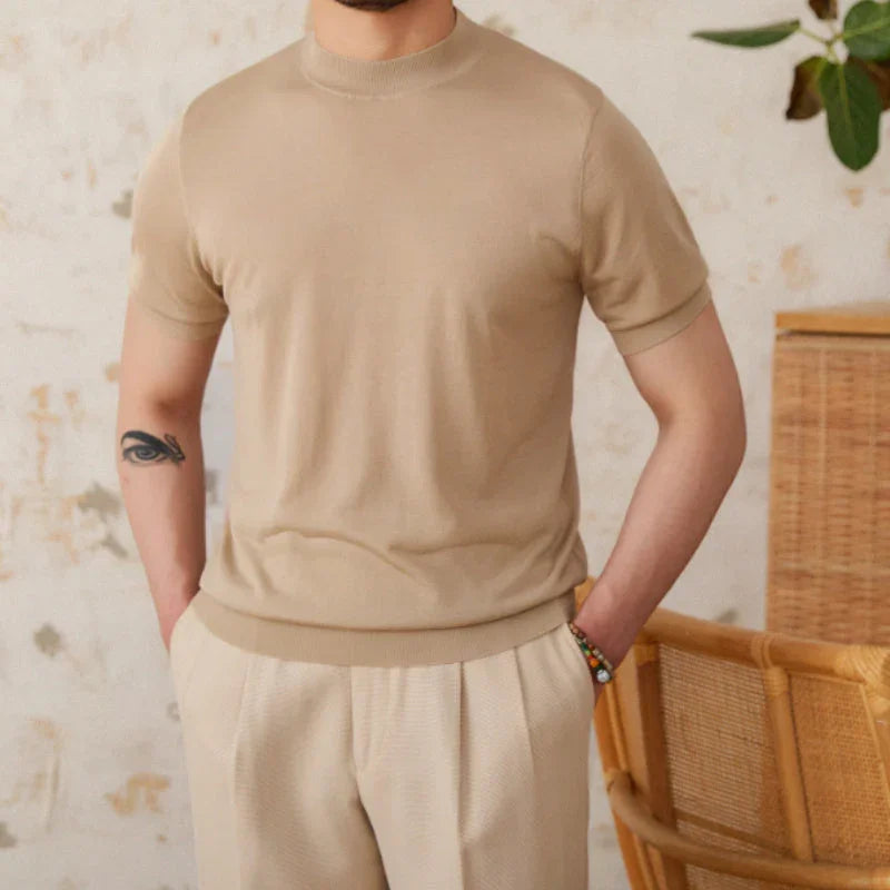 Slim Fit Small Round Neck Short Sleeve - VAleG