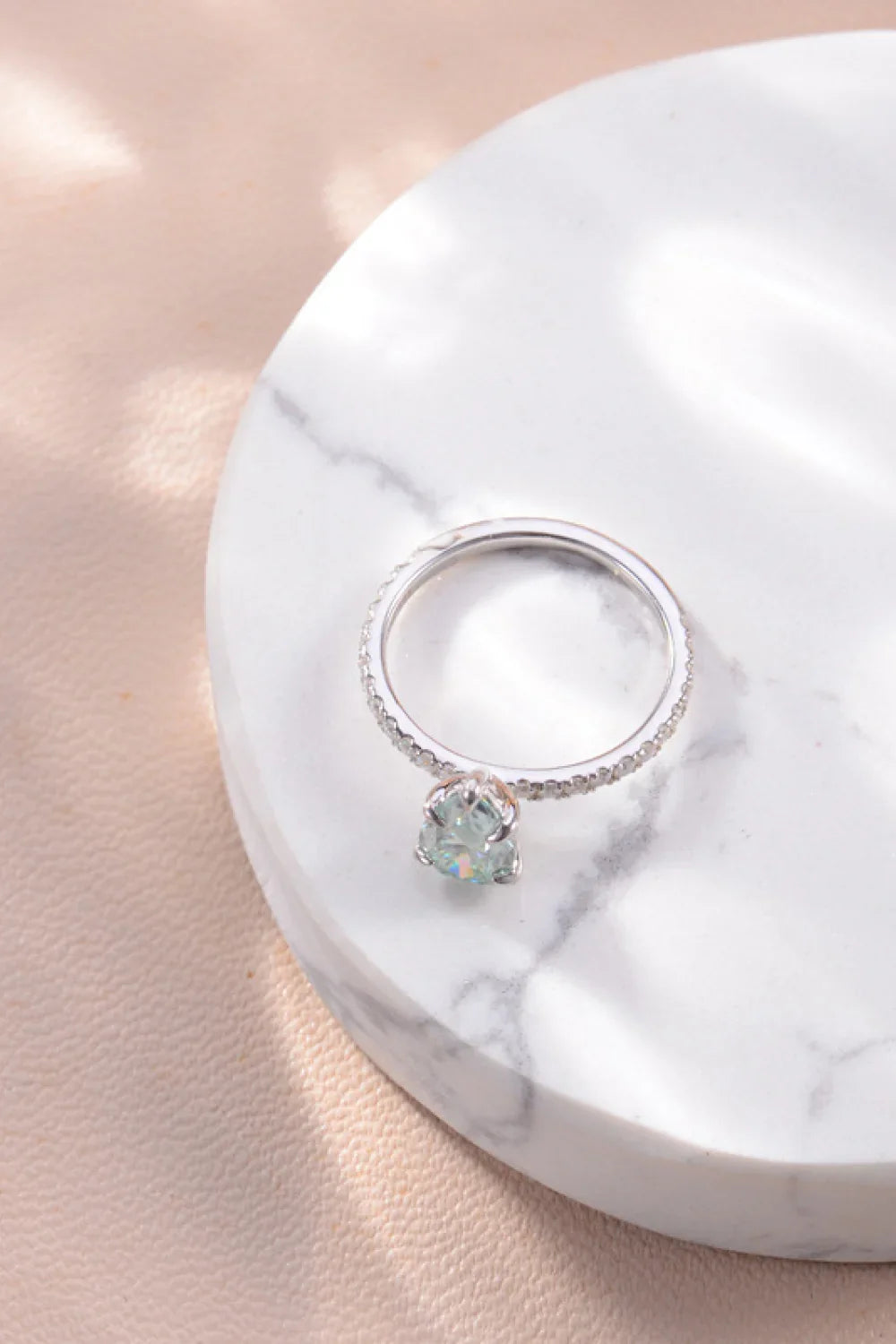 1.5 Carat Teardrop Shape Moissanite 925 Sterling Silver Ring - VAleG