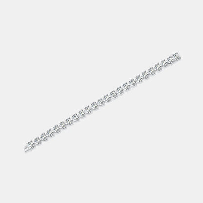 24 Carat Moissanite 925 Sterling Silver Heart Bracelet - VAleG